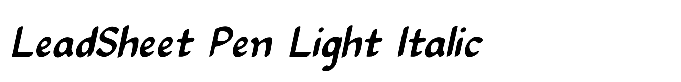 LeadSheet Pen Light Italic image